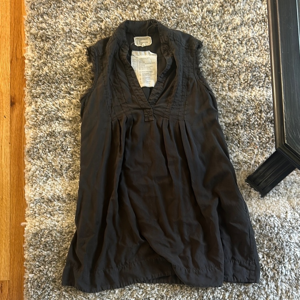 Current Elliott The Craftsman Smock Dress Pockets Belted Size 1